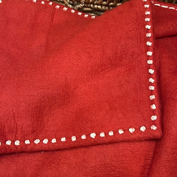 Ballard Design Red Agnes Felted Pillow - Picture 4 of 4